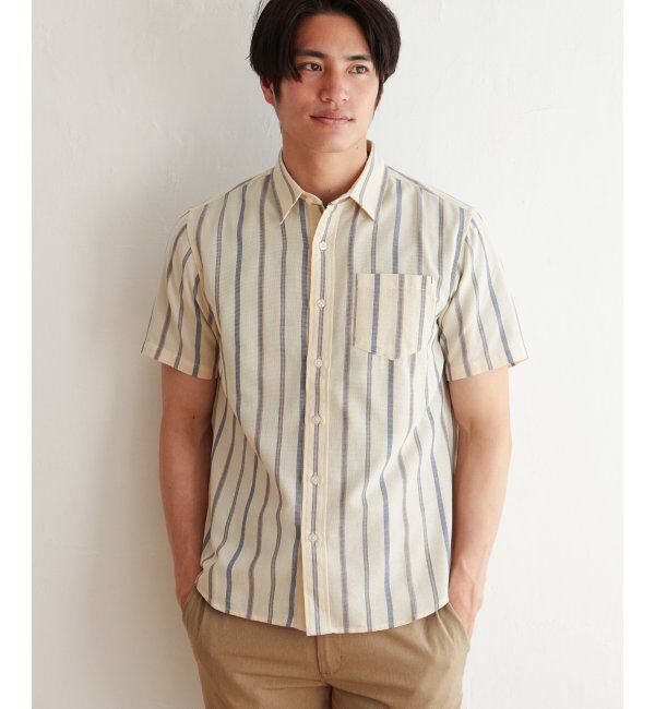 ikka「パナマレギュラーカラー半袖シャツ」|シャツ・ブラウス|