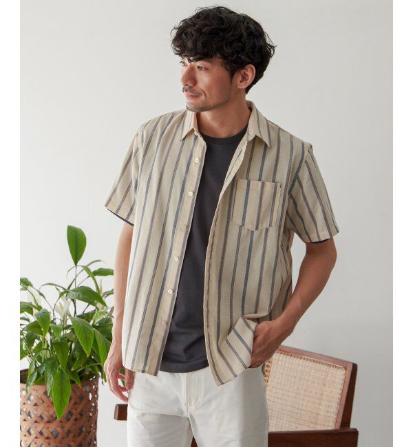 ikka「パナマレギュラーカラー半袖シャツ」|シャツ・ブラウス|