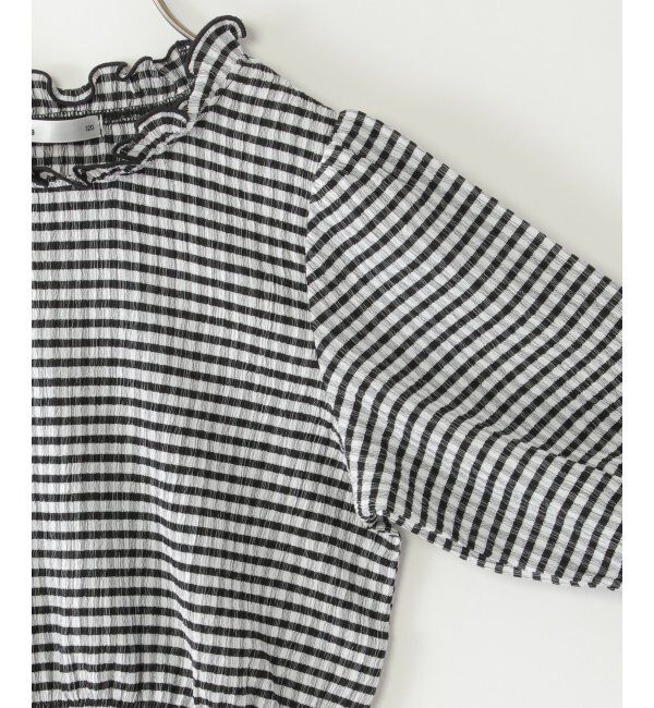 ikka kids「【親子おそろい】ブラウスライク襟フリルプルオーバー（120~160cm）」|Tシャツ・カットソー|