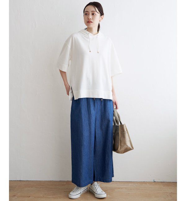 ikka「コットンUSA鹿の子パーカー」|パーカー|