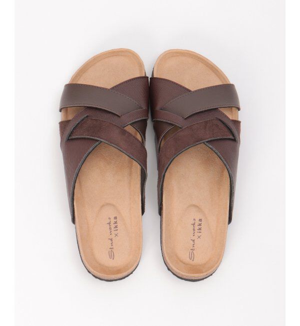 ikka「クロスベルトサンダル」|その他|ダークブラウン