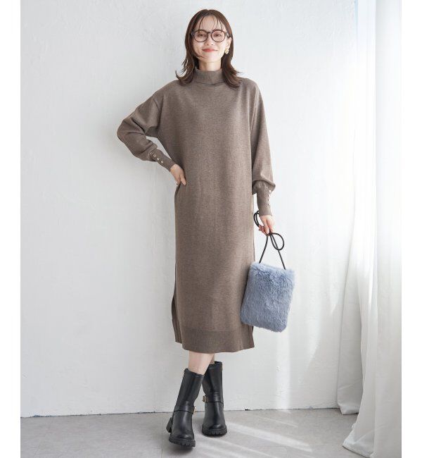 IKKA LOUNGE「タートルニットスリットワンピース」|その他|
