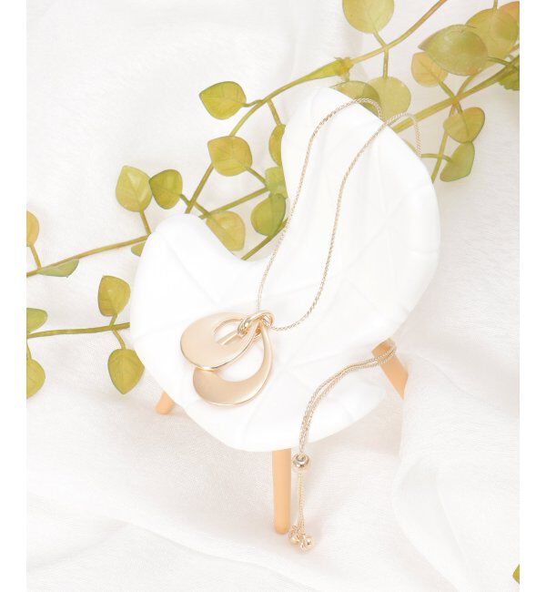 ikka「カラードロップネックレス」|その他|オフホワイト