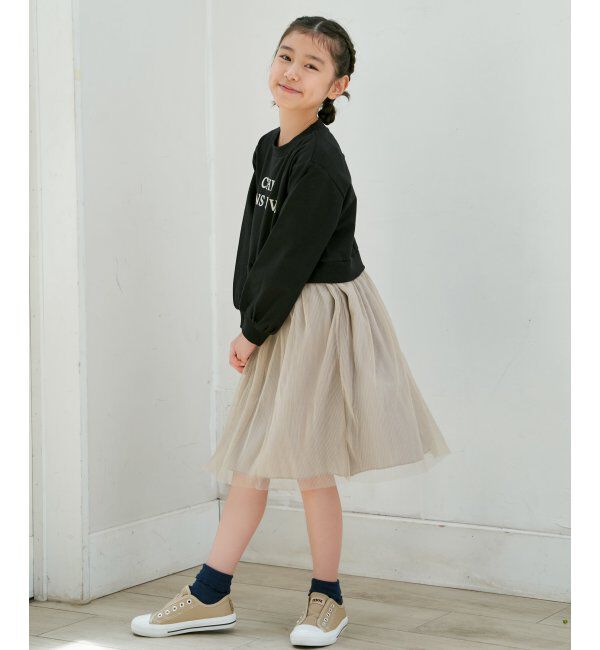 ikka kids「チュールスカートドッキングワンピース（120~160cm）」|スカート|