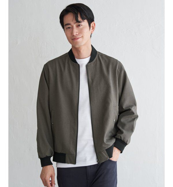 ikka「撥水メランジリブブルゾン」|ブルゾン・スタジャン|