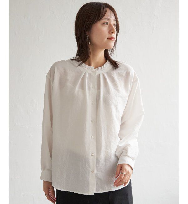 ikka「襟フリル2WAYブラウス」|シャツ・ブラウス|