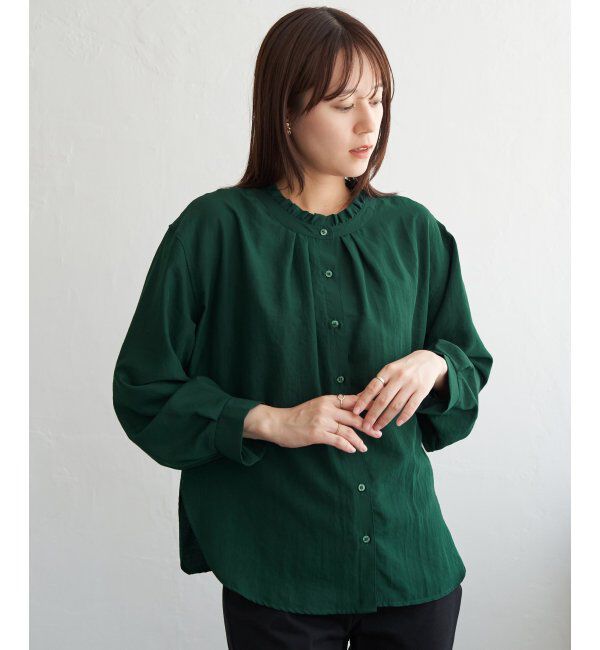 ikka「襟フリル2WAYブラウス」|シャツ・ブラウス|