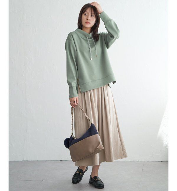 ikka「GOKU楽鹿の子ダンボールプルオーバー」|パーカー|