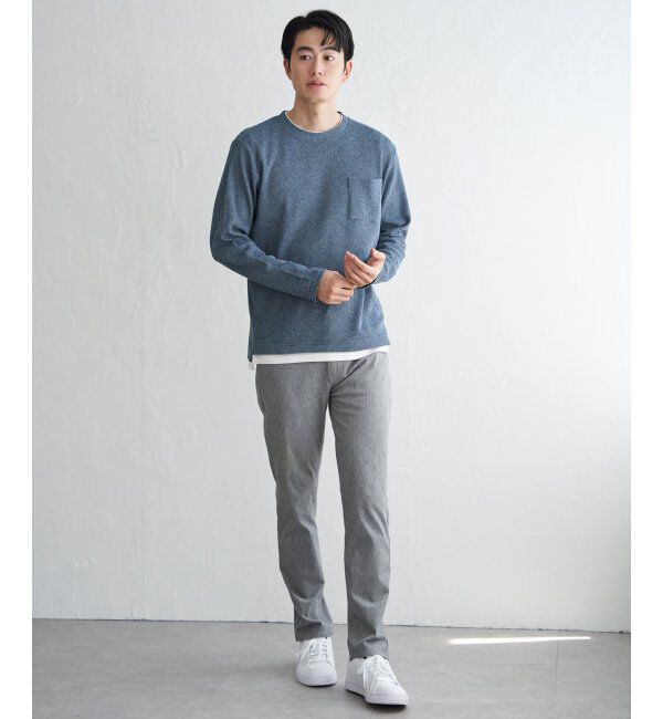 ikka「メランジワッフルポケフェイクロンＴ」|Tシャツ・カットソー|