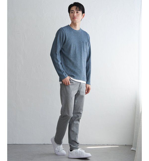 ikka「メランジワッフルポケフェイクロンＴ」|Tシャツ・カットソー|