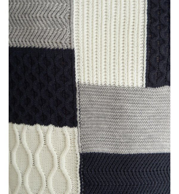 ikka「ブロックスクルーネックニット」|プルオーバー|