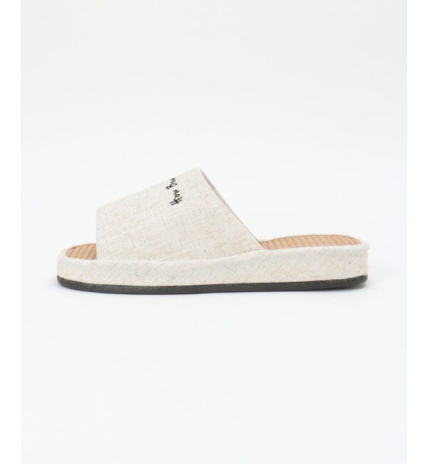 Lbc with Life「茶竹ロゴ厚底スリッパ」|ルームシューズ|