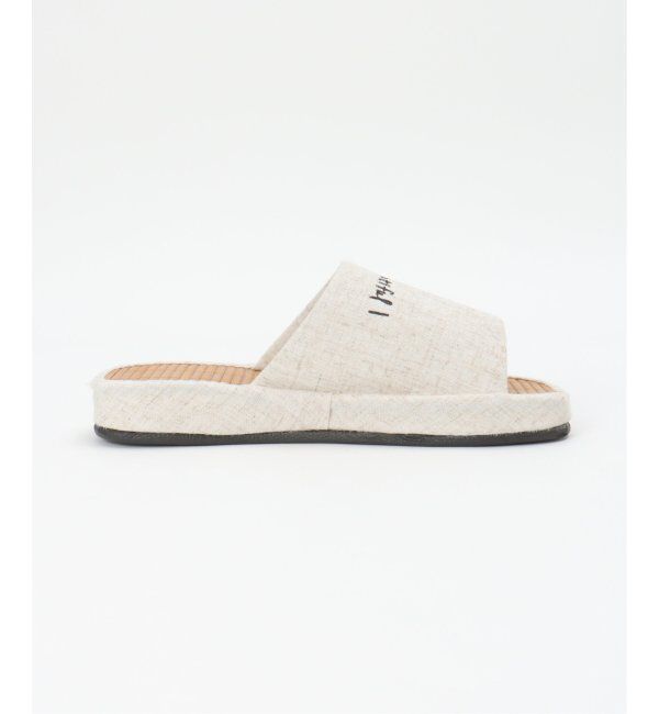 Lbc with Life「茶竹ロゴ厚底スリッパ」|ルームシューズ|