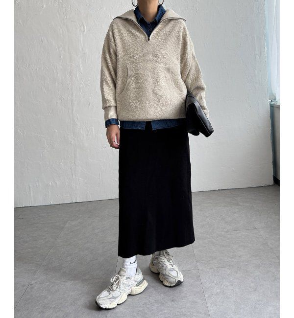 Lbc with Life「ループヤーンハーフジッププルオーバー」|カーディガン|