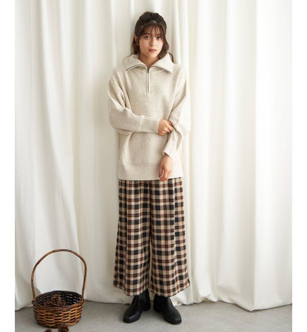 Lbc with Life「ループヤーンハーフジッププルオーバー」|カーディガン|