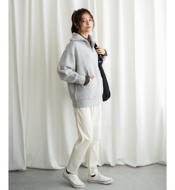 Lbc with Life「ループヤーンハーフジッププルオーバー」|カーディガン|