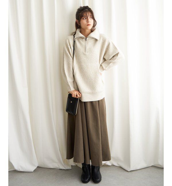 Lbc with Life「ループヤーンハーフジッププルオーバー」|カーディガン|