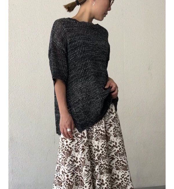 Lbc with Life「2WAYラメメッシュニットプルオーバー」|カーディガン|ブラック