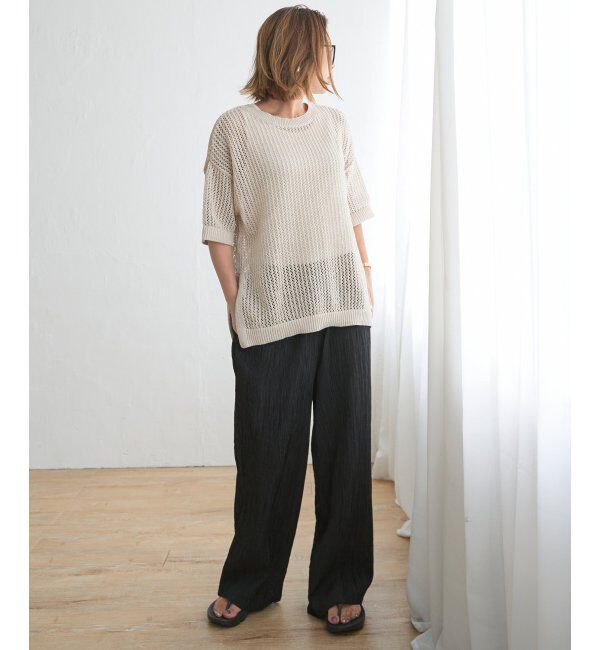 Lbc with Life「2WAYラメメッシュニットプルオーバー」|カーディガン|