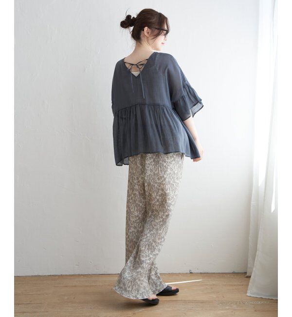 Lbc with Life「シアー2WAYリボンフレアブラウス」|シャツ・ブラウス|