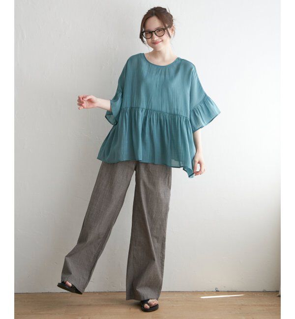 Lbc with Life「シアー2WAYリボンフレアブラウス」|シャツ・ブラウス|