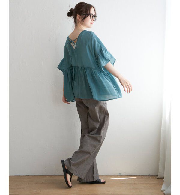 Lbc with Life「シアー2WAYリボンフレアブラウス」|シャツ・ブラウス|