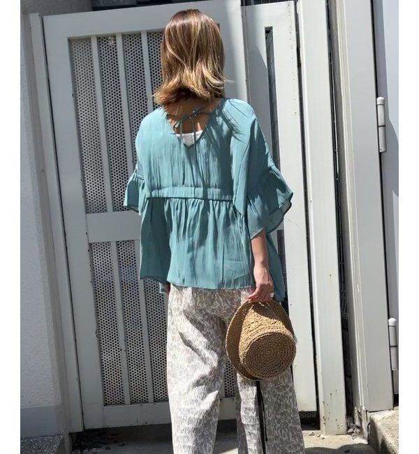 Lbc with Life「シアー2WAYリボンフレアブラウス」|シャツ・ブラウス|