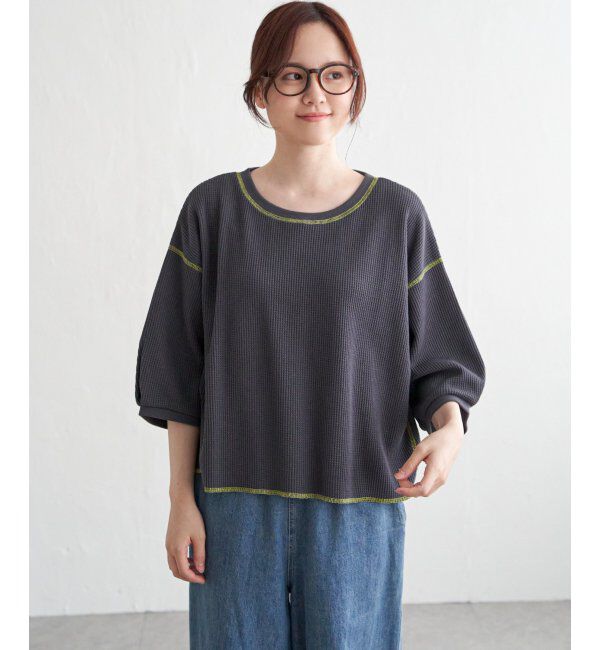 Lbc with Life「ワッフルカラーステッチプルオーバー」|その他|