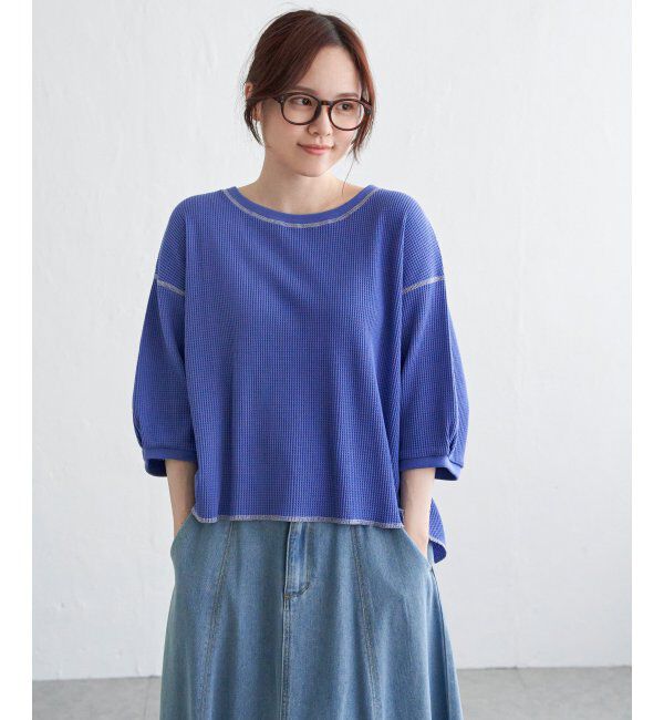 Lbc with Life「ワッフルカラーステッチプルオーバー」|その他|