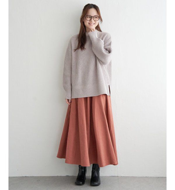 Lbc with Life「マットモール畦ニットプルオーバー」|カーディガン|