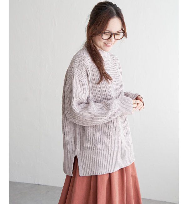 Lbc with Life「マットモール畦ニットプルオーバー」|カーディガン|