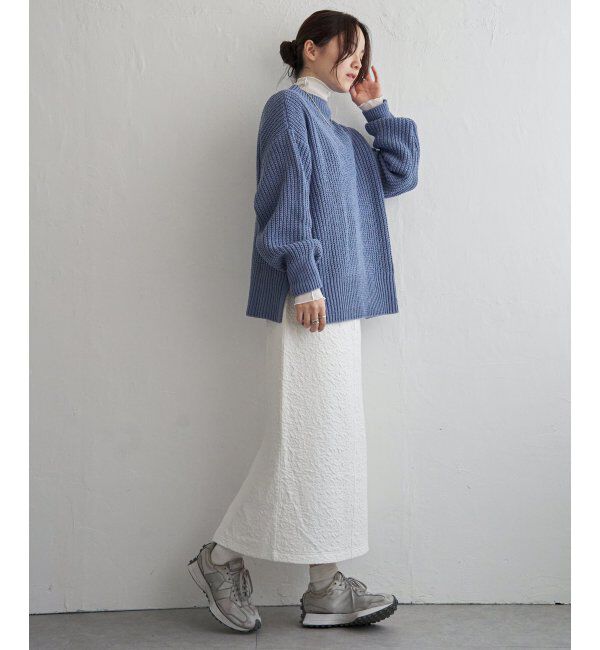 Lbc with Life「マットモール畦ニットプルオーバー」|カーディガン|