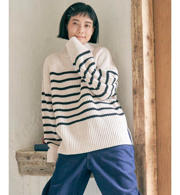 Lbc with Life「マットモール畦ニットプルオーバー」|カーディガン|