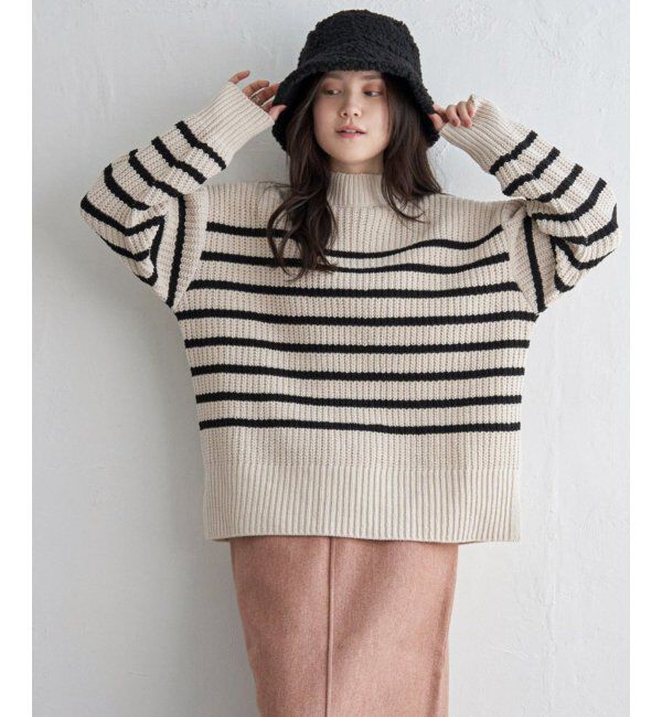 Lbc with Life「マットモール畦ニットプルオーバー」|カーディガン|