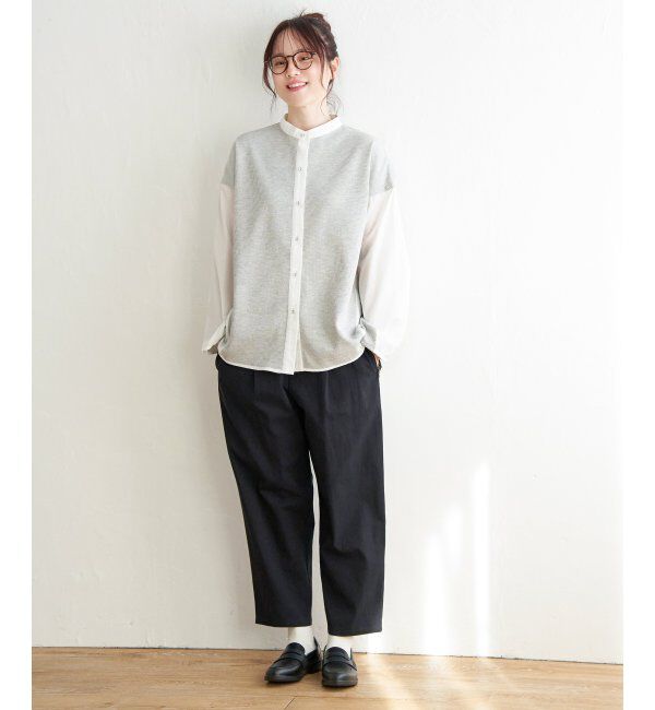 Lbc with Life「異素材切り替えシャツ」|シャツ・ブラウス|