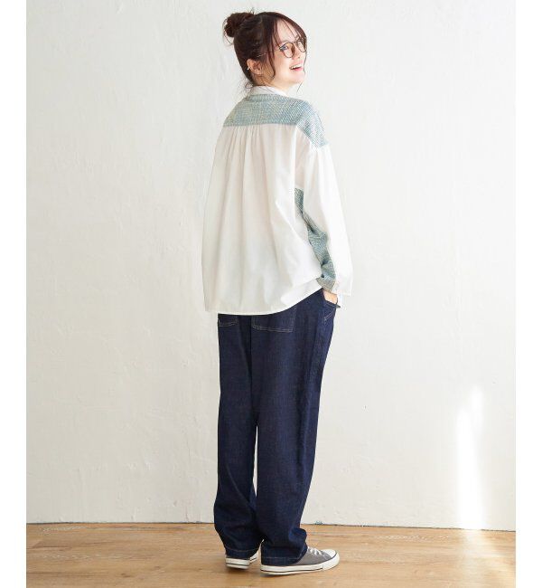 Lbc with Life「異素材切り替えシャツ」|シャツ・ブラウス|
