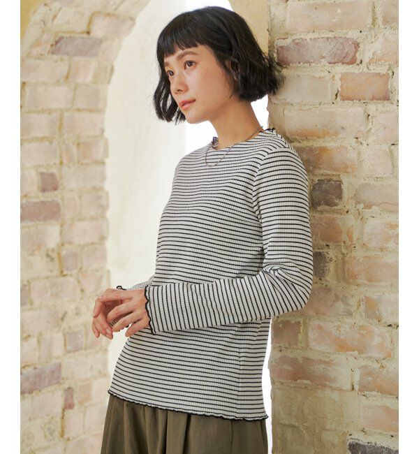 Lbc with Life「三角テレコ配色メローロンT」|Tシャツ・カットソー|