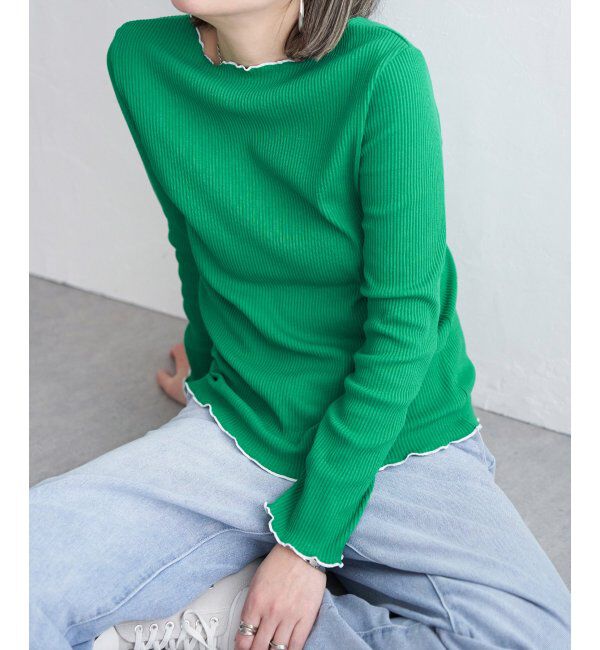 Lbc with Life「三角テレコ配色メローロンT」|Tシャツ・カットソー|