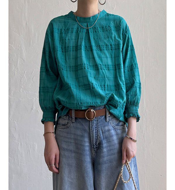 Lbc with Life「3WAYシャドーチェックブラウス」|シャツ・ブラウス|