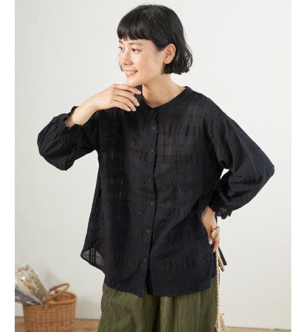 Lbc with Life「3WAYシャドーチェックブラウス」|シャツ・ブラウス|