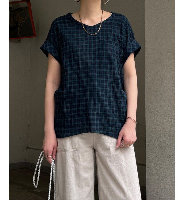 Lbc with Life「コットンPU袖ロールアップブラウス」|シャツ・ブラウス|