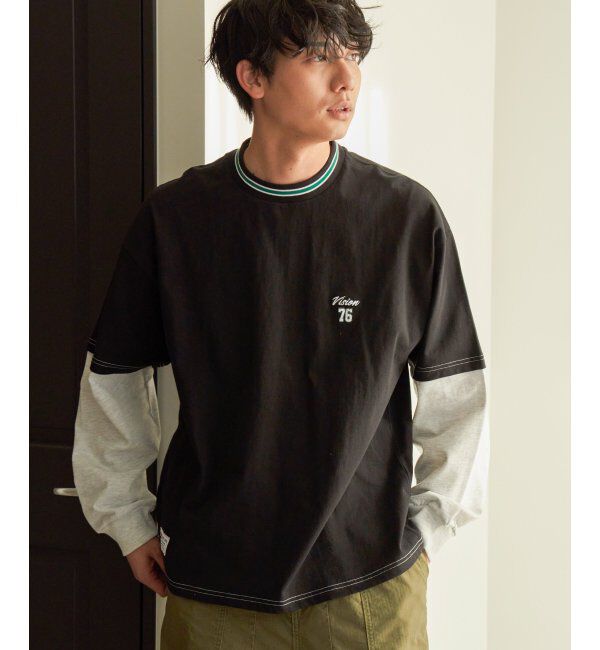VENCE share style「VISION STREET WEAR ビジョンストリート スリーブレイヤードリブライン」|Tシャツ・カットソー|