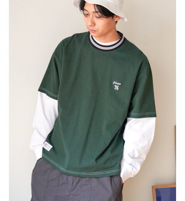 VENCE share style「VISION STREET WEAR ビジョンストリート スリーブレイヤードリブライン」|Tシャツ・カットソー|