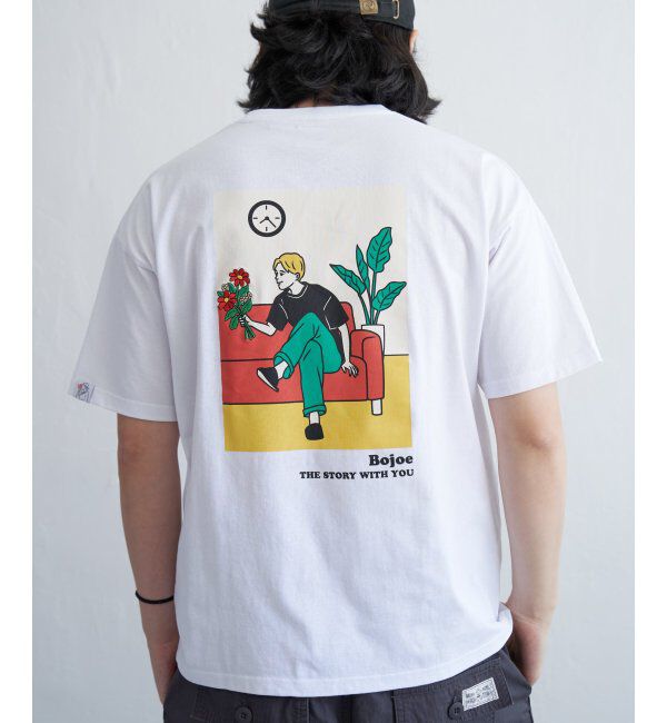 VENCE share style「花束刺繍男子Tシャツ」|Tシャツ・カットソー|ホワイト