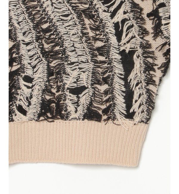 VENCE share style「ミックスフリンジプルオーバー」|ニット・セーター|