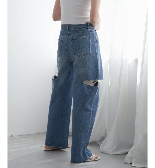 VENCE share style「ダメージデニム」|デニム|