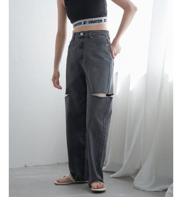 VENCE share style「ダメージデニム」|デニム|