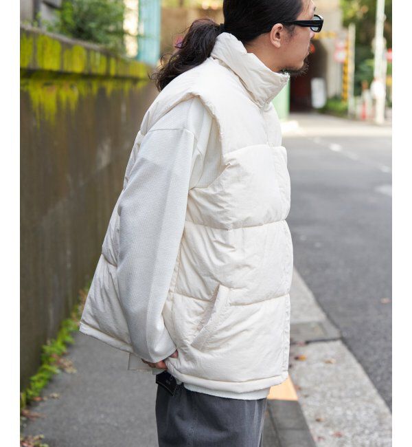 VENCE share style「ナイロン中綿ベスト」|その他|オフホワイト
