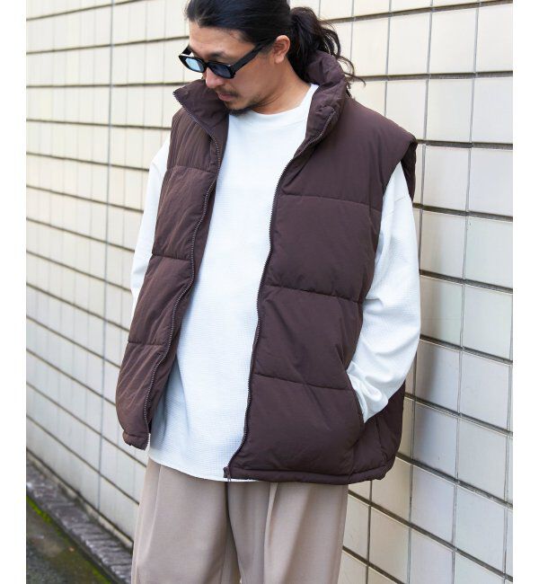 VENCE share style「ナイロン中綿ベスト」|その他|ブラウン