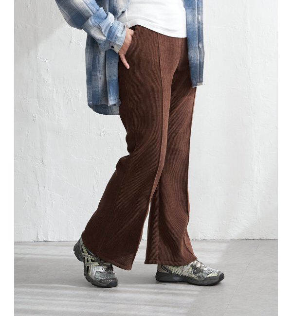VENCE share style「コーデユロイ裏フリースフレアパンツ」|その他|